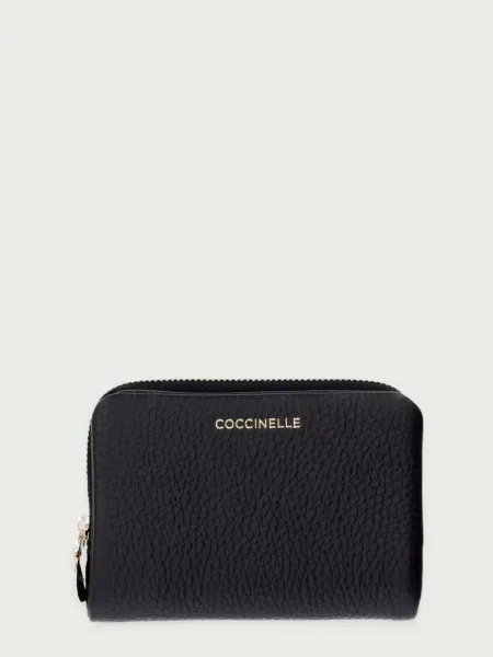 Coccinelle πορτοφόλι γυναικείο δερμάτινο μαύρο