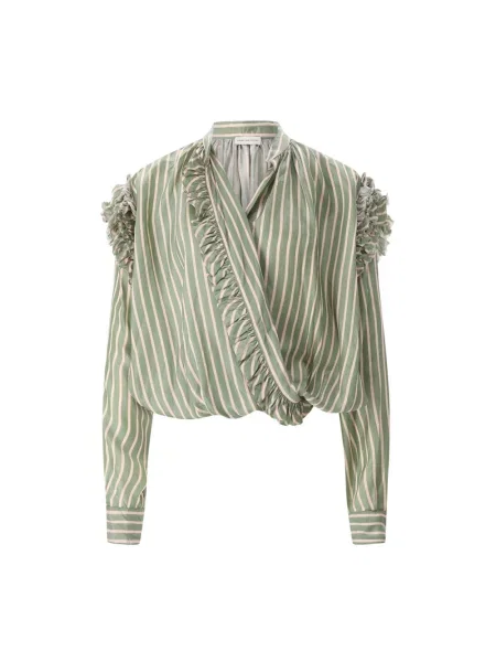 Bluzka Dries Van Noten kopertowa zielona