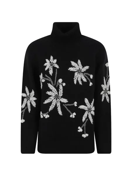Pulover P.a.r.o.s.h. cu model floral negru