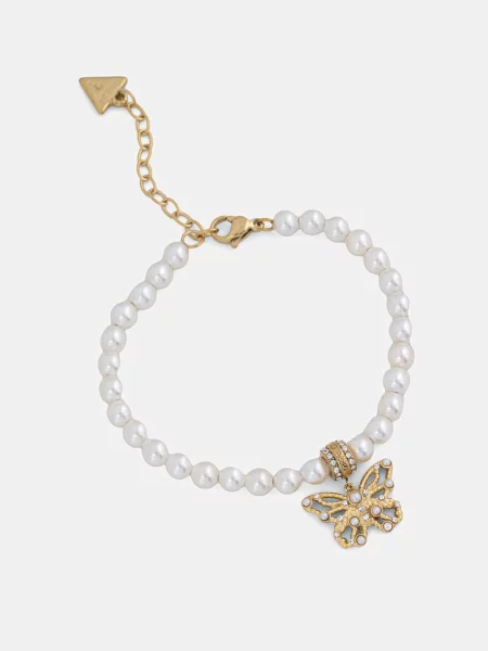 Guess zapestnica iz nerjavečega jekla BORBOLETA bela