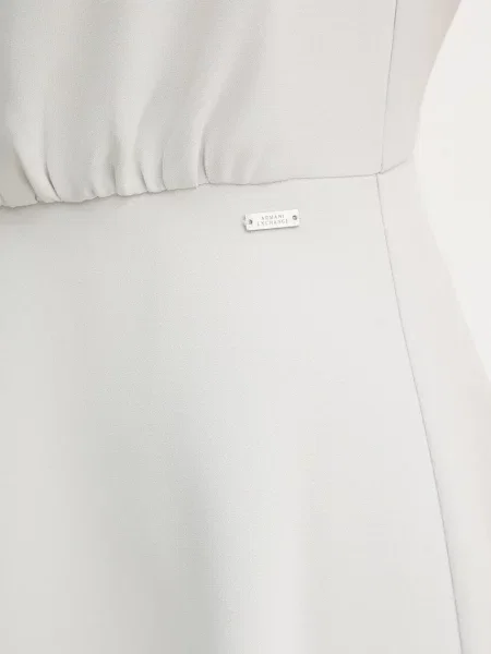 Платье мини Armani Exchange клеш бежевое