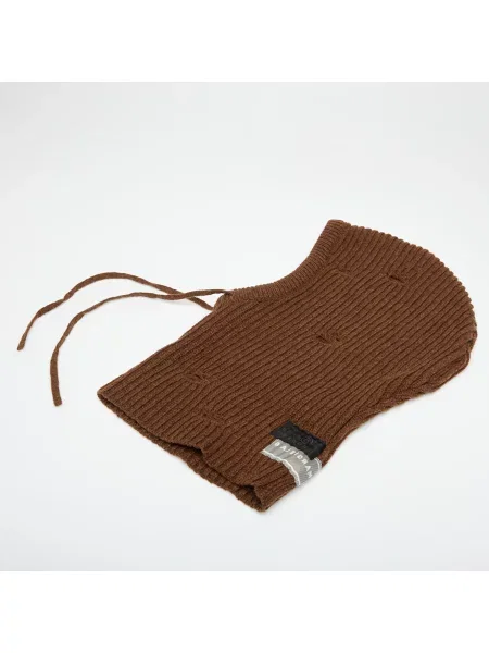 Меланжевая шапка Mm6 коричневая