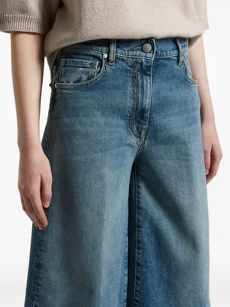 Pantaloni scurți din denim Peserico albastru