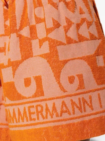 Jacquard kratke hlače Zimmermann s autogramom narančasta