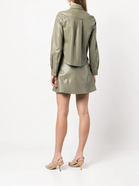 Rochie Simkhai din piele de costum verde