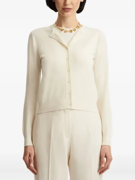 Cardigan Oscar De La Renta alb