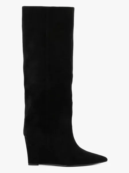 Замшевые сапоги Leberdes черные