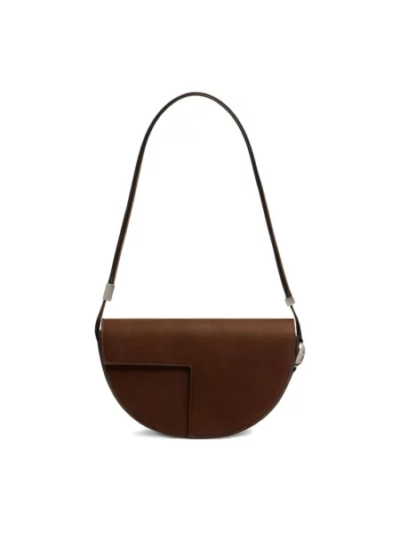 Torebka Patou skórzana brązowa