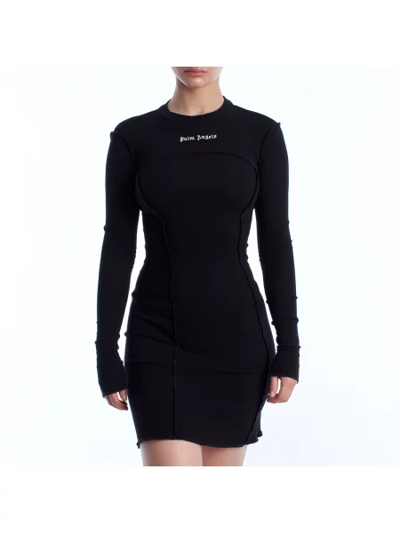 Rochie Palm Angels cu broderie negru