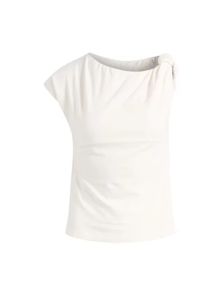 Lniany top Pinko biały