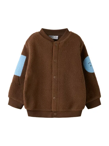 NAME IT Jachetă fleece NMMOLANNY deschis / ciocolatiu albastru