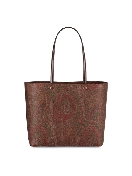 Torebka skórzana Etro brązowa