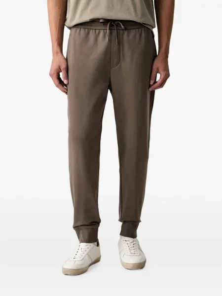 Pantaloni Armani Exchange cu imagine alergare cu cordon maro