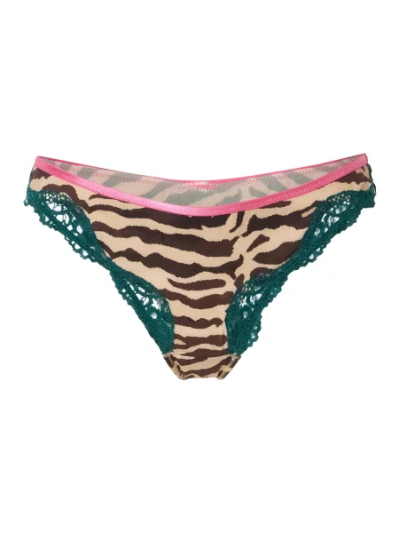 WILD LOVERS Slip MADELIENE / maro / verde smarald / roz deschis bej