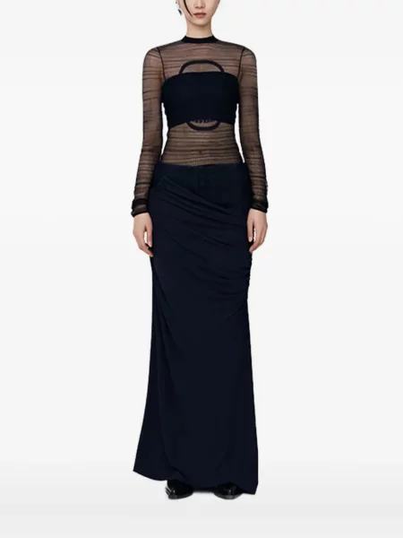 Top Christopher Esber transparente negru