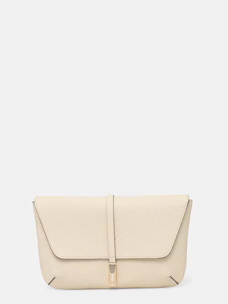 BOSS geantă plic pentru femei din piele REAH CLUTCH bej