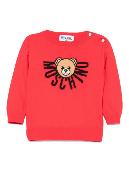 Sweter dziecięcy Moschino czerwony