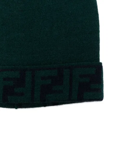 Czapka dziecięca Fendi zielona