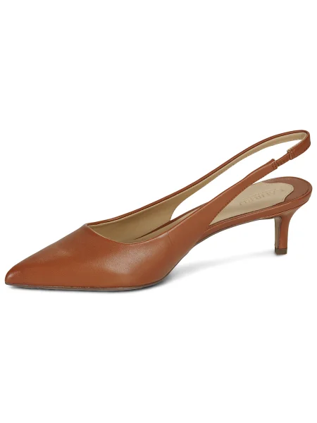 Pantofi cu toc Lauren Ralph Lauren slingback maro
