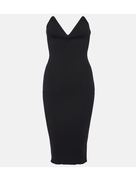 Rochie midi Coperni tricotate până la genunchi de costum negru