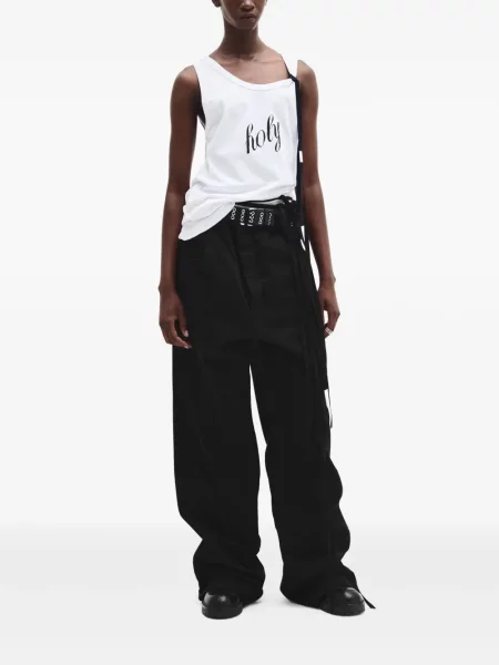 Top Ann Demeulemeester cu imagine alb