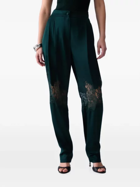 Pantaloni Liu Jo din satin verde