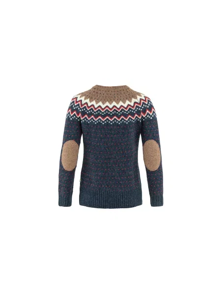 Dzianinowy sweter Fjällräven z kapturem niebieski