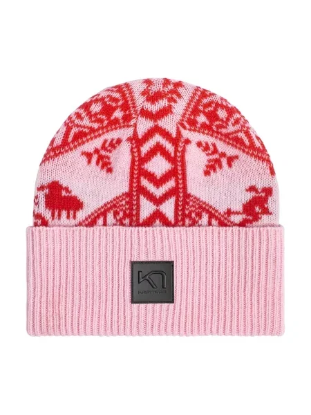Шерстяная шапка Kari Traa розовая