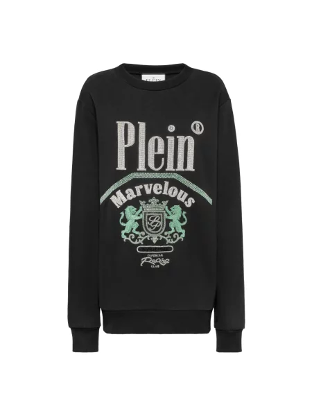 Bluza Philipp Plein z okrągłym dekoltem czarna