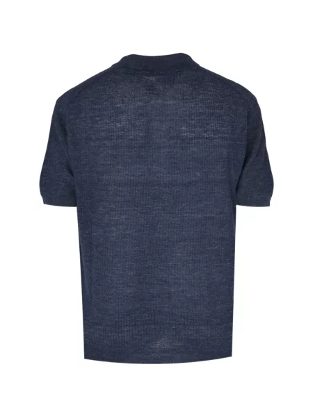 Tricou polo Corneliani tricotate albastru