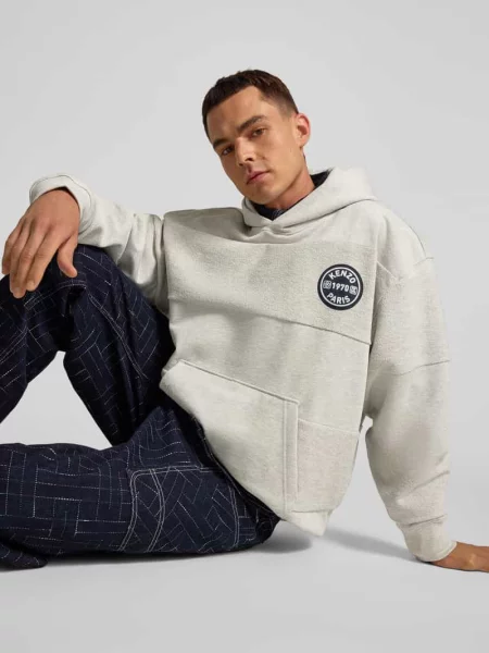 Bluza z kapturem o kroju oversized z naszywką z logo Kenzo