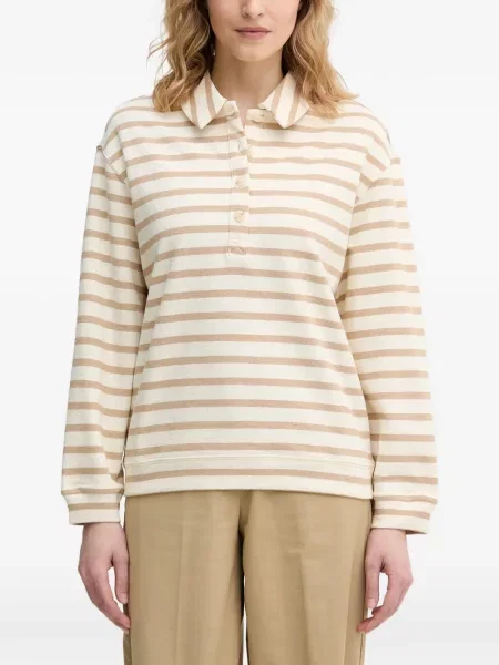 Lung tricou polo Benetton alb