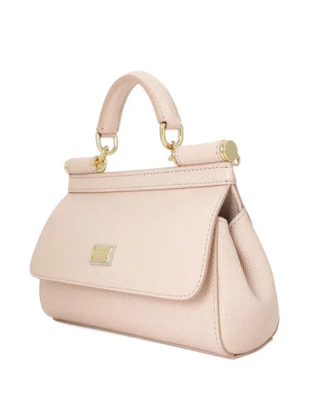 Geanta de piele Dolce & Gabbana Sicily din piele roz