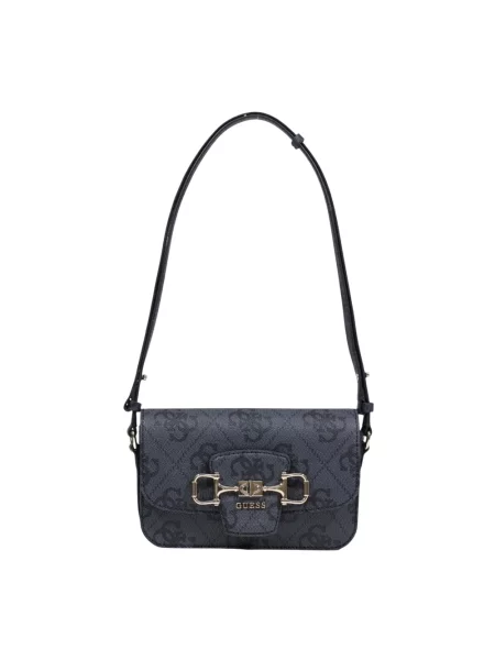 Torebka crossbody Guess skórzana szara