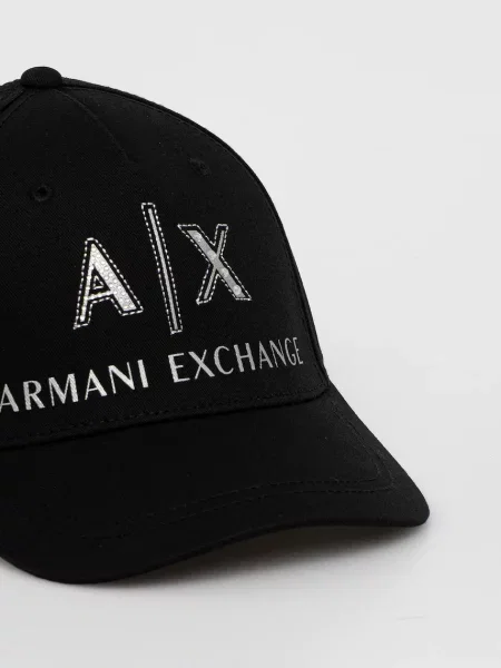 Бейсболка Armani Exchange з аплікацією чорний