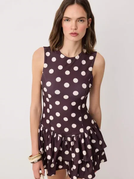Trendyol Rochie maro alb