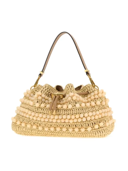 Torebka Jimmy Choo skórzana beżowa