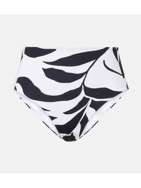 Bikini Max Mara cu talie înaltă cu model floral negru