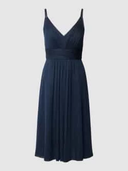 Sukienka koktajlowa o długości do kolan na cienkich ramiączkach V.m.