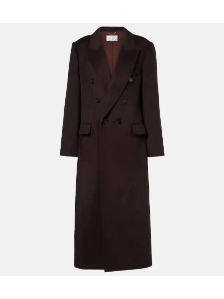 Palton Victoria Beckham de lână maro