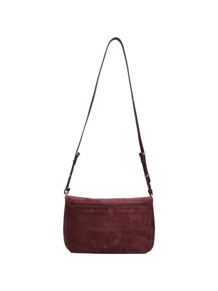 Semišová klasická crossbody kabelka Pinko hnedá