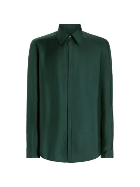 Cămașă Dolce & Gabbana de mătase verde