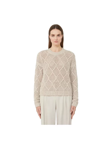Sweter Max Mara Studio wełniany beżowy
