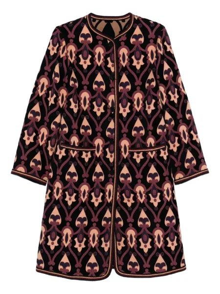 Płaszcz Etro z wzorem paisley dwustronny niebieski