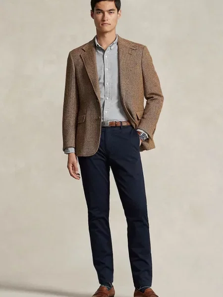 Ошейниковый рубашка Polo Ralph Lauren серая