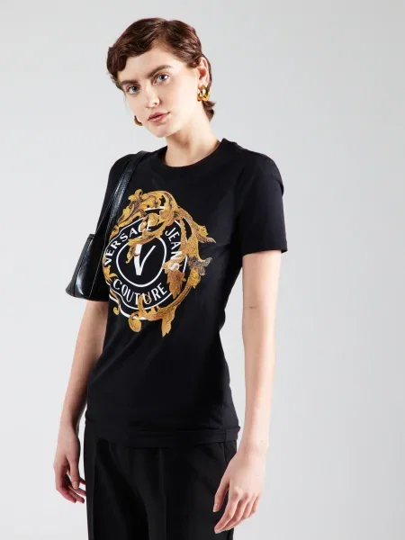 Versace Jeans Couture Tričko zlatá žltá biela čierna