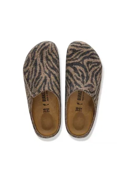 Klapki Birkenstock z owczej skóry