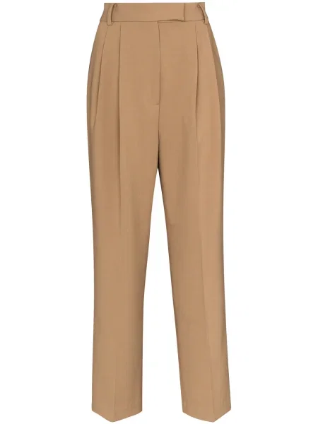 Pantaloni Frankie Shop plisate maro