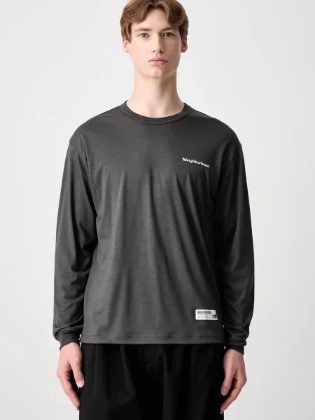 Neighborhood longsleeve z wełną zielona