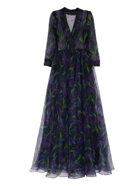 Rochie Miau By Clara Rotescu cu model floral de costum negru